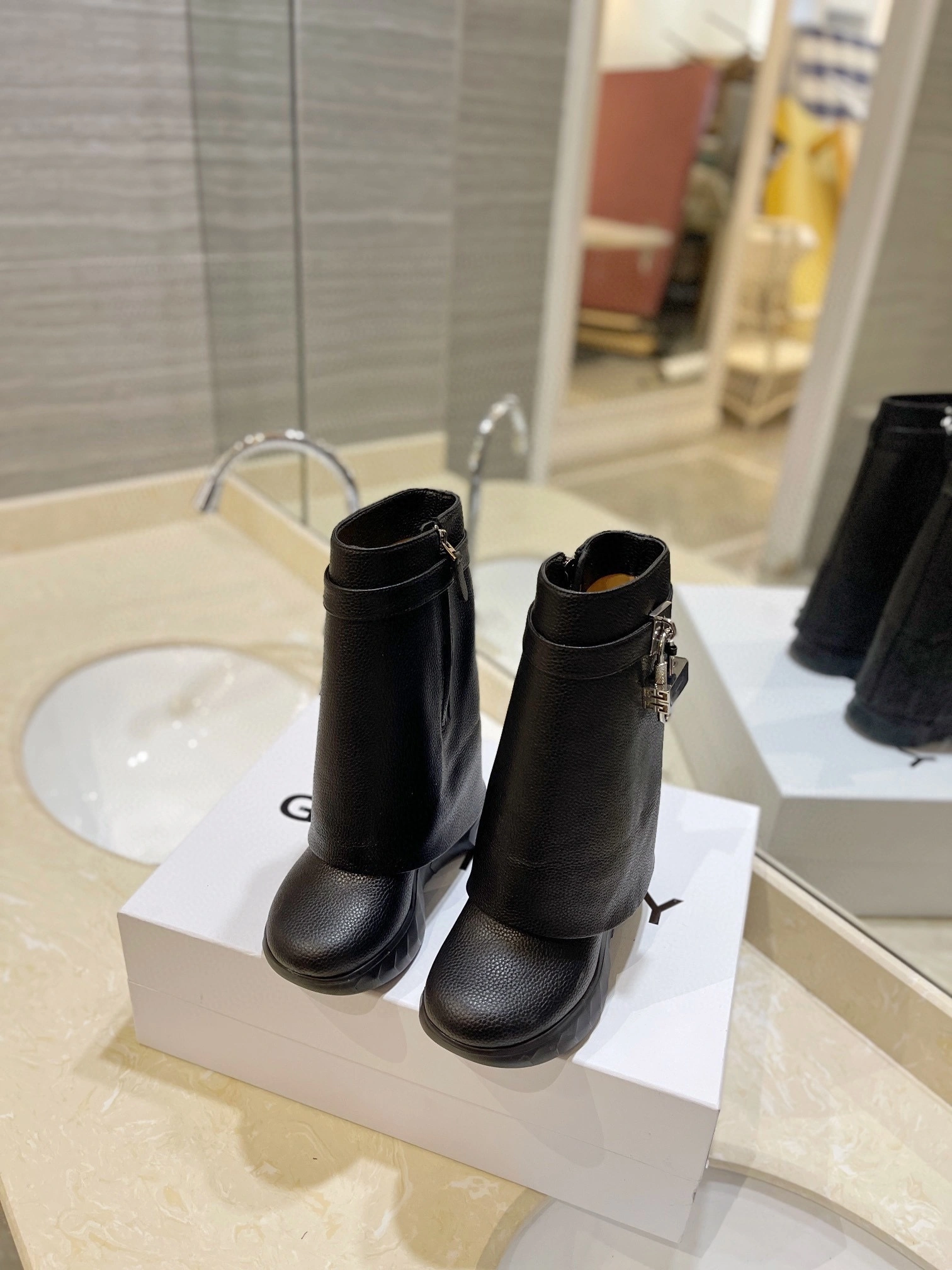 &COCO-- 6iv593hy BE603SE1AZ-001 Heel height：10.5CM Waterproof：3.5CM cowhide item:D-X000J1241